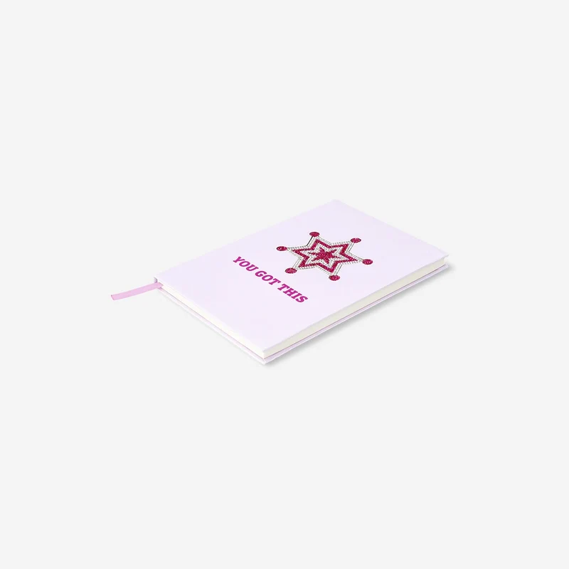A5 Notebook with glitter stone cover