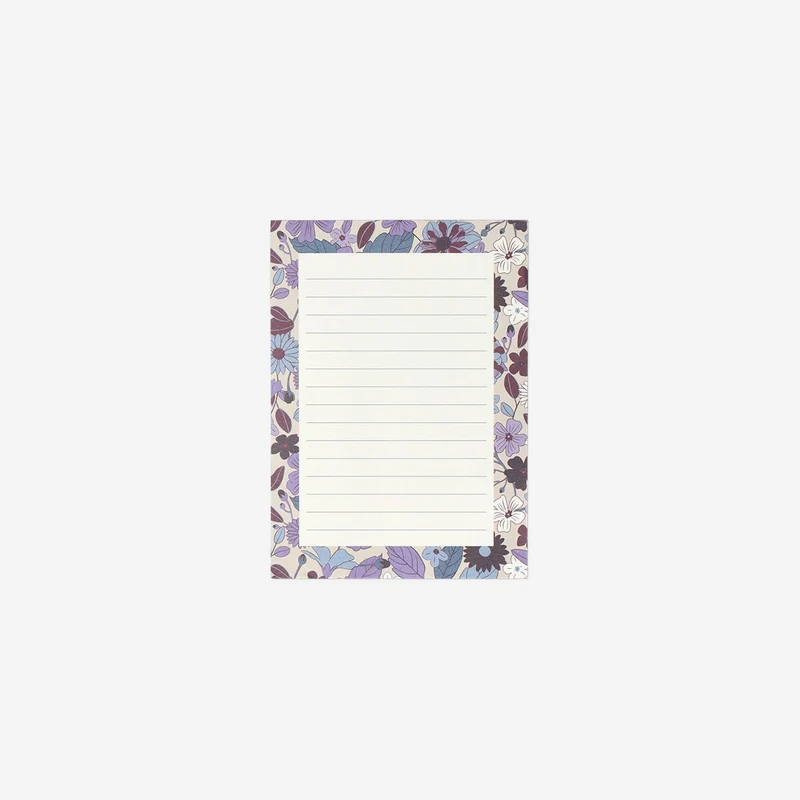 Notepad with floral rim