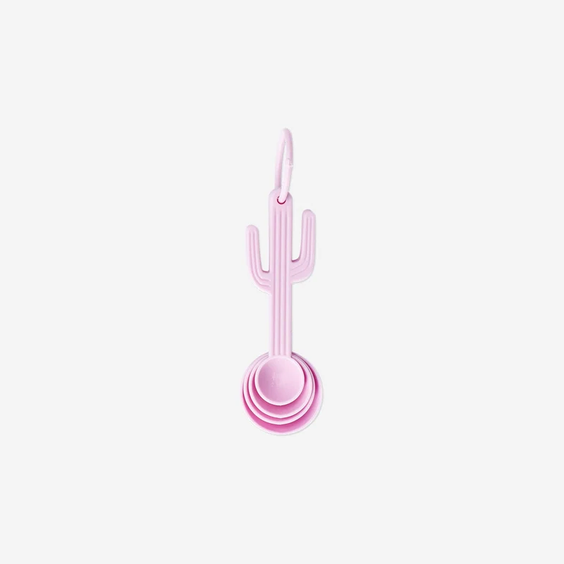 Pink cactus measuring spoons - 4 pcs