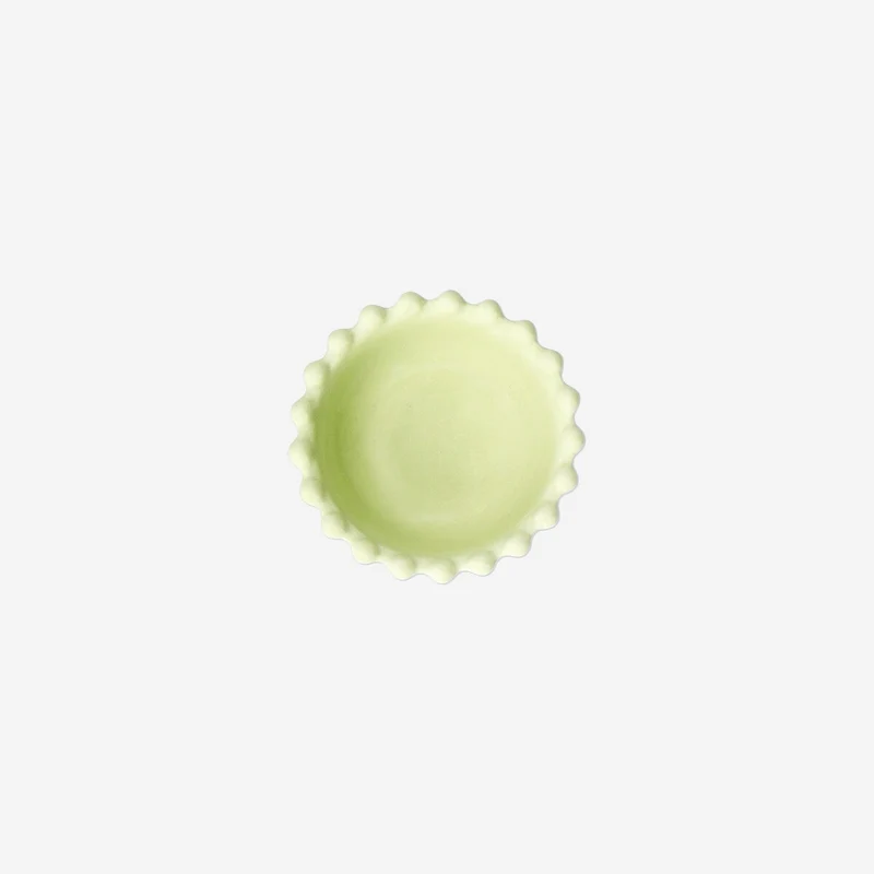 Mini green bowl with bubble edge