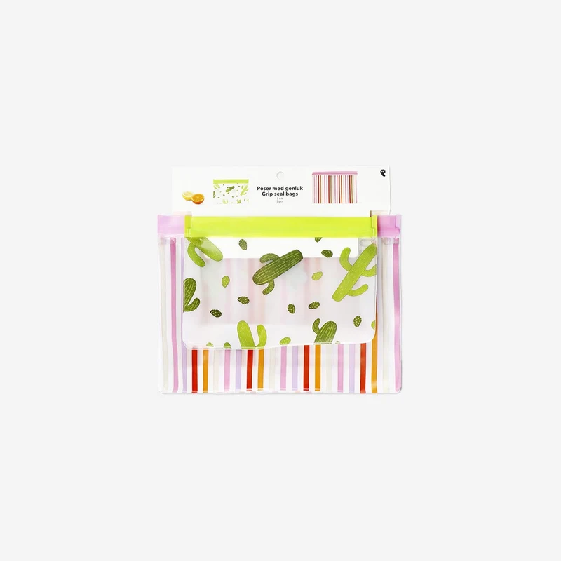 Grip seal bags with fun prints - 2 pcs