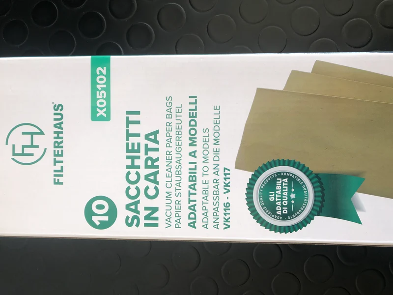 Confezione 6 sacchi filtro vk117 Folletto compatibili