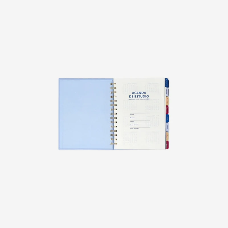 Blue study planner - Spanish