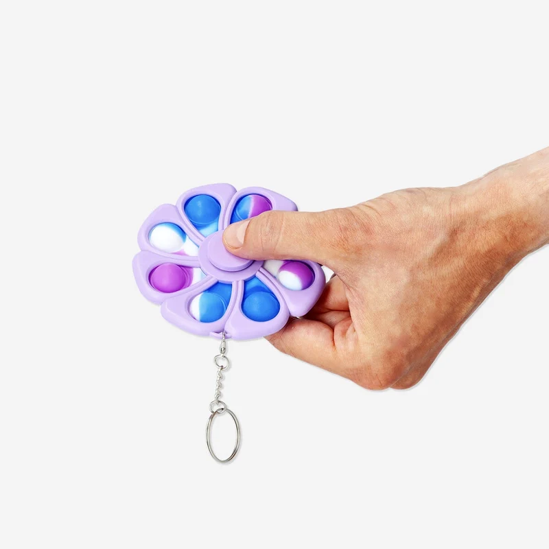 Key ring - Spinning flower