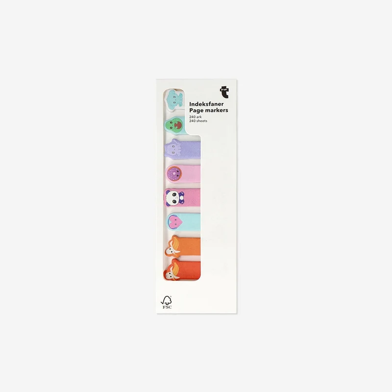 Page markers with small icons