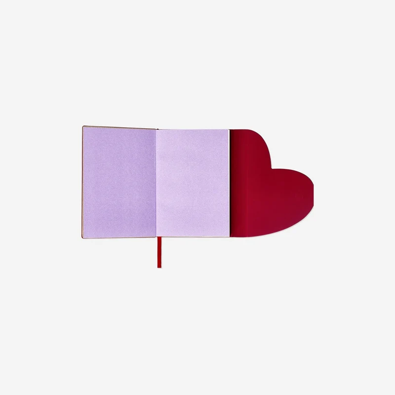 Notebook with heart cover