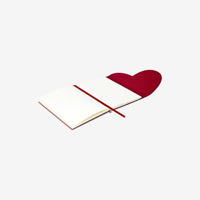 Notebook with heart cover