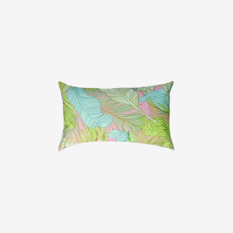 Outdoor cushion with tropical print