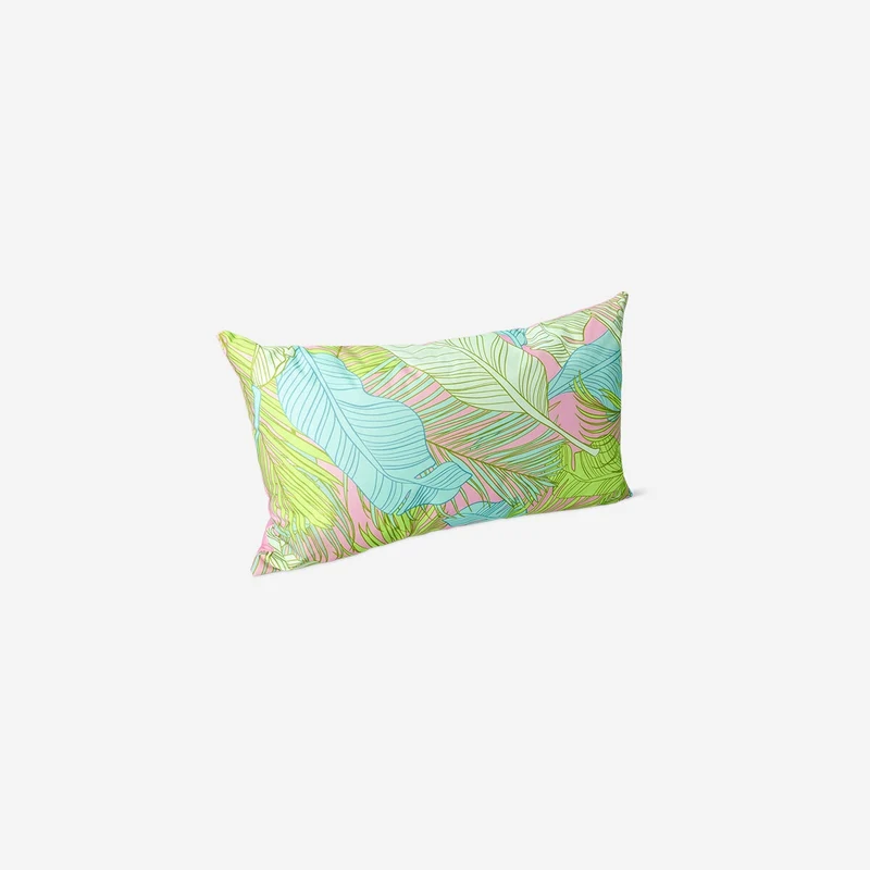 Outdoor cushion with tropical print