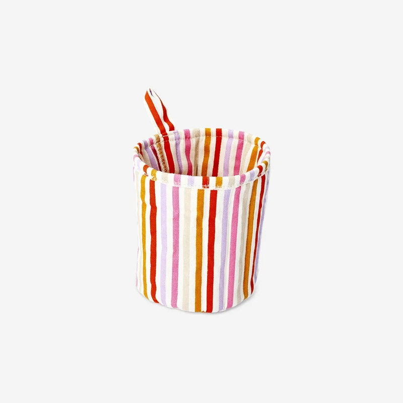 Storage basket with stripes - 17 cm