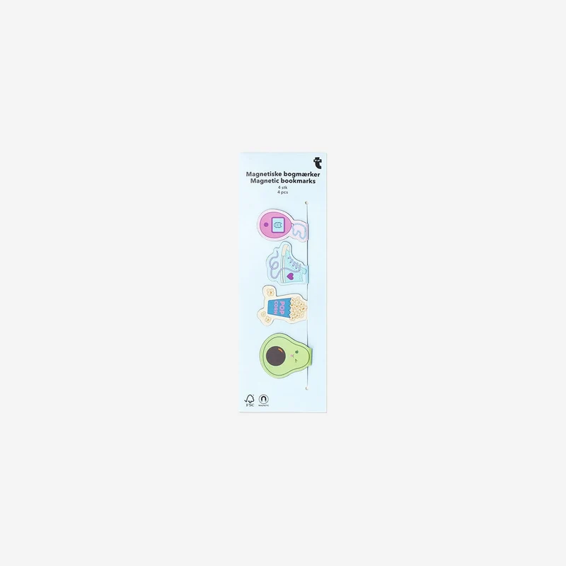 Fun magnetic bookmarks - 4 pcs