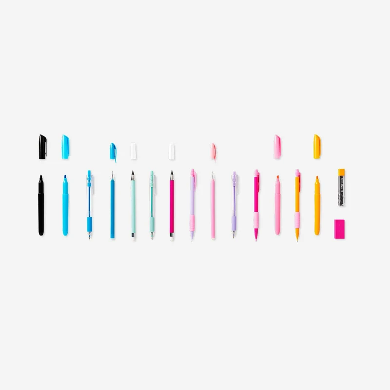 Pens and markers set - 17 pcs