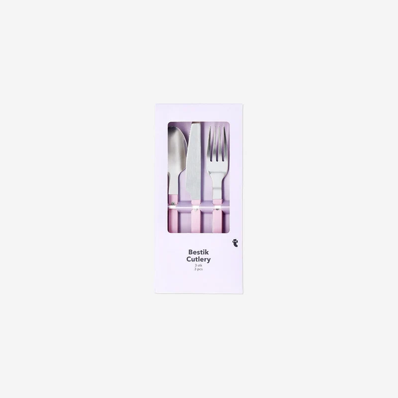Pink cutlery set - 3 pcs