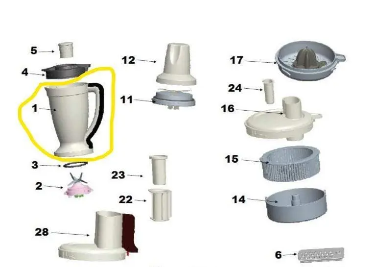 Bicchiere per robot da cucina Hotpoint Ariston fp1005axo