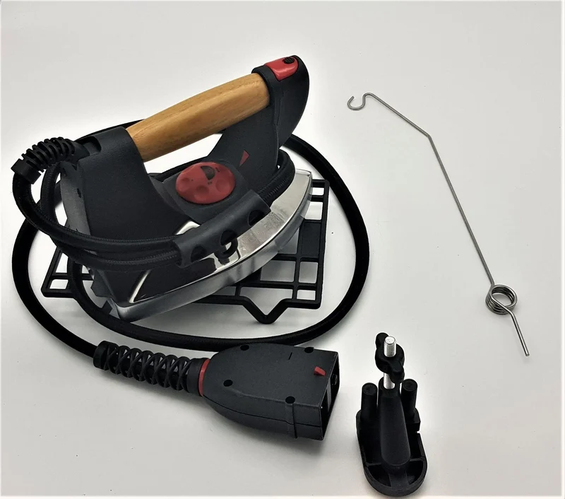Accessorio ferro da stiro F91 completo di manico in legno Unitekno (con accessori)