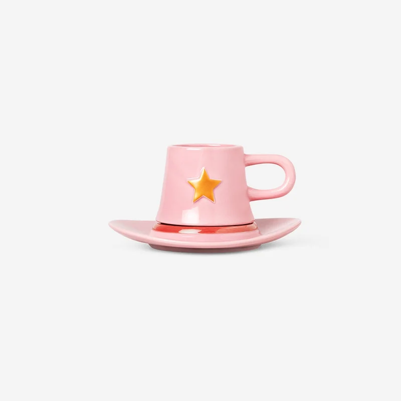 Cowboy hat mug with saucer - 210 ml