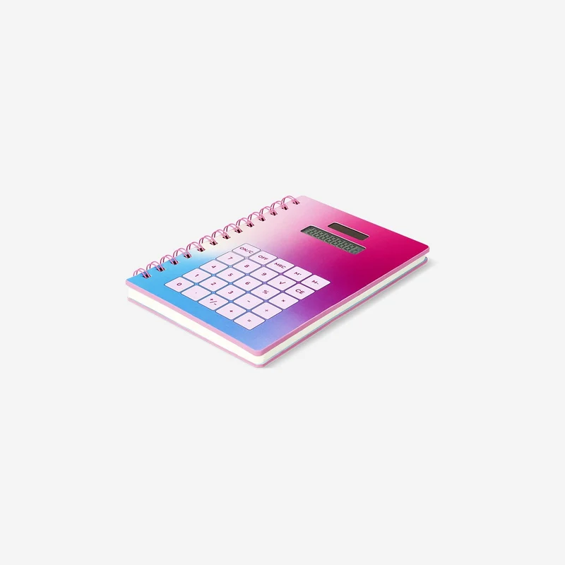 Notebook with calculator