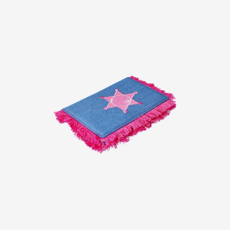 A5 Western denim notebook with tassels