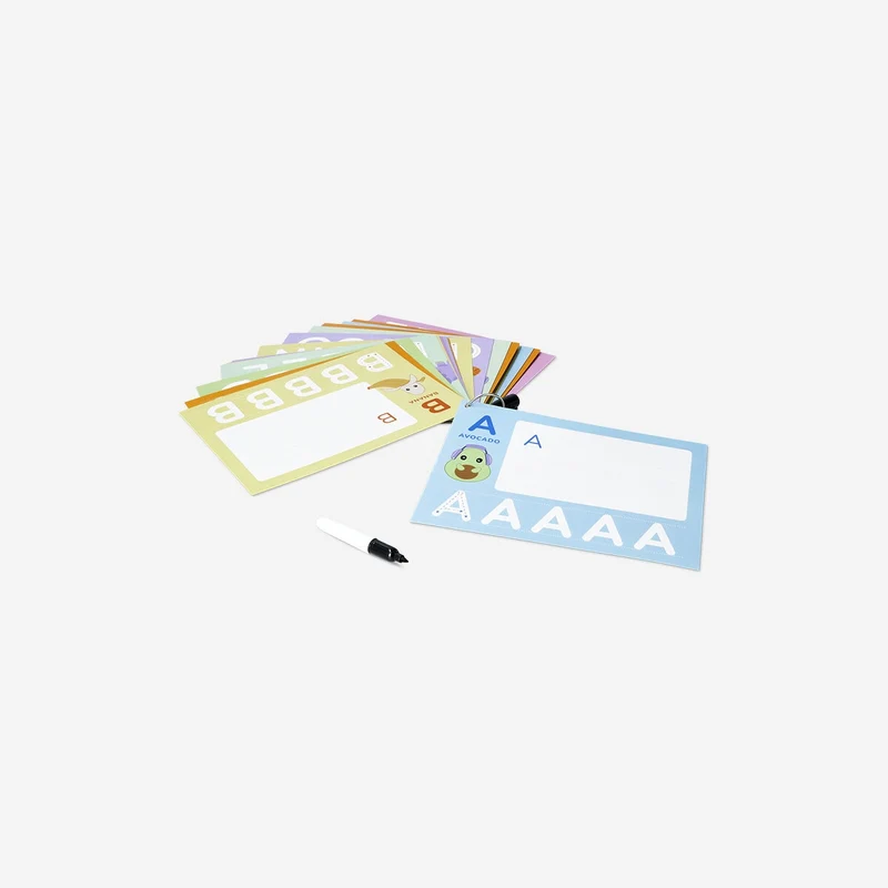 Alphabet cards with marker - English