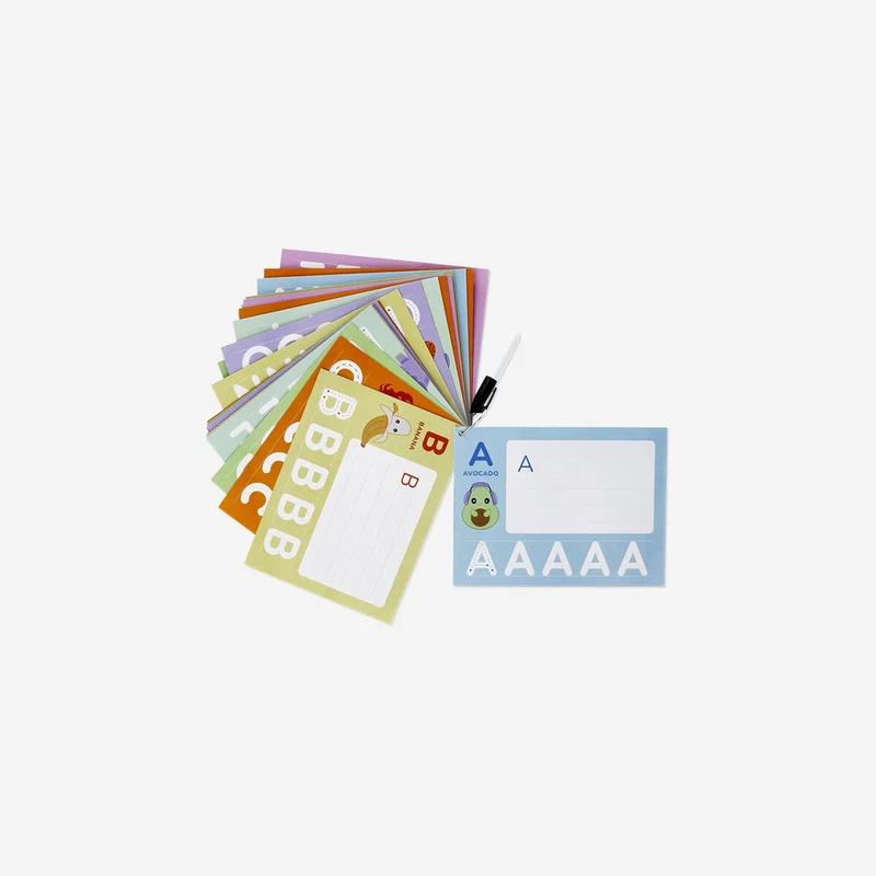 Alphabet cards with marker - English