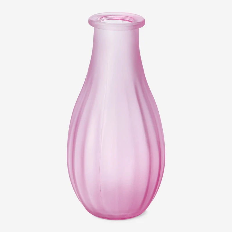 Vase with frosted pink finish