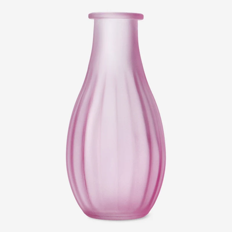 Vase with frosted pink finish