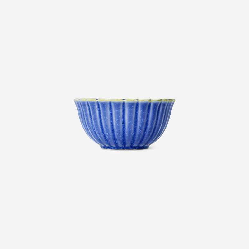 Blue bowl with seashell look - 12 cm