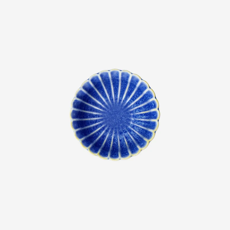 Blue bowl with seashell look - 12 cm