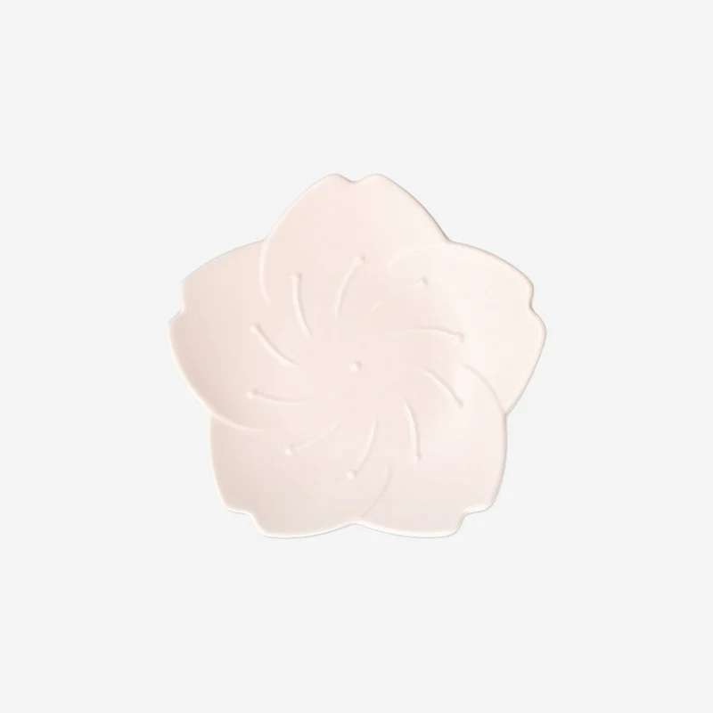 Pink flower plate - 18 cm
