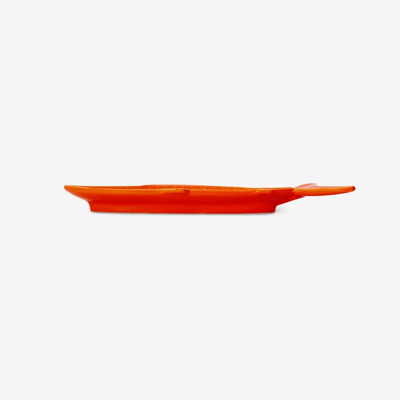 Orange fish serving plate - 26 cm