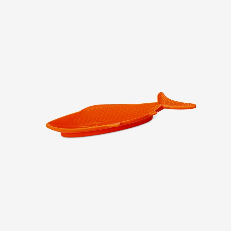 Orange fish serving plate - 26 cm