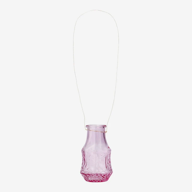 Mini pink glass vase