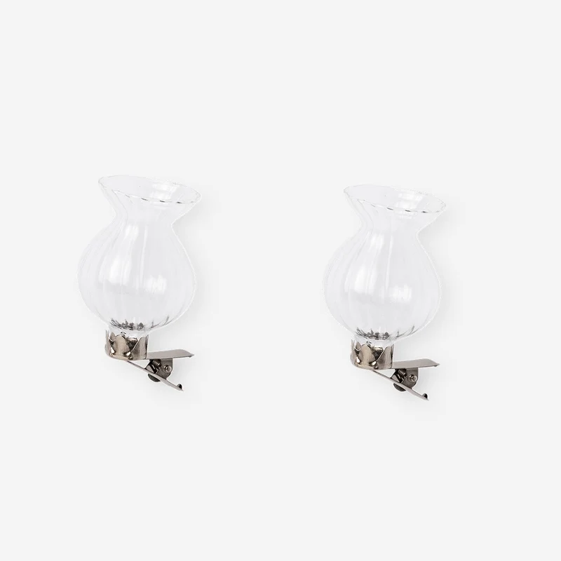 Glass decorations with clips for flowers - 2 pcs