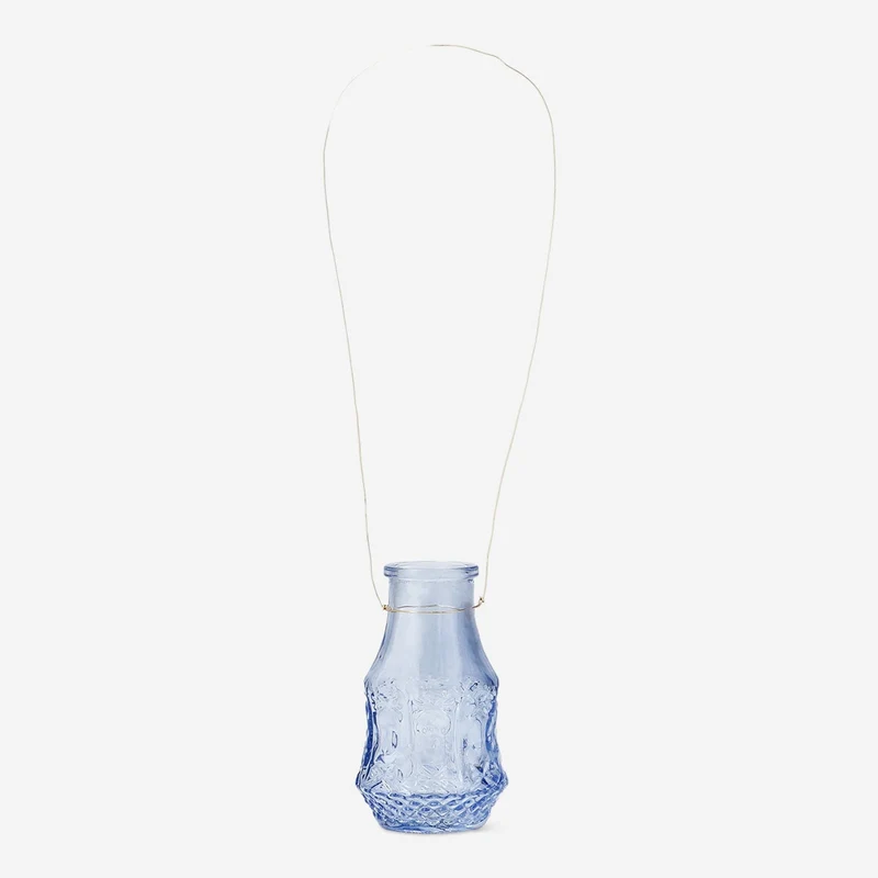 Mini blue glass vase