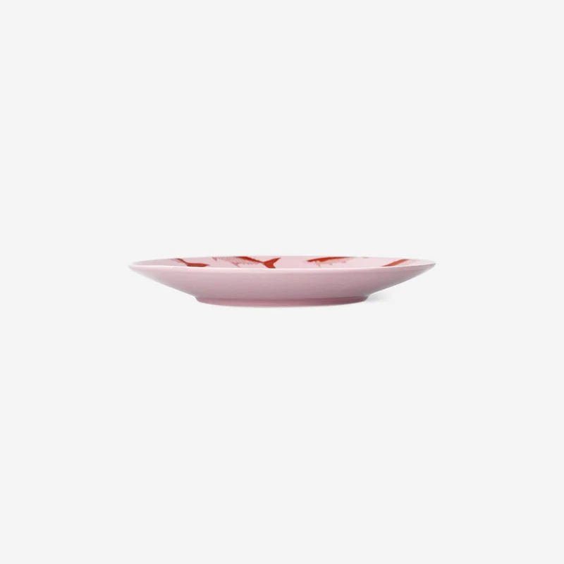 Plate with pink fish print - 20 cm