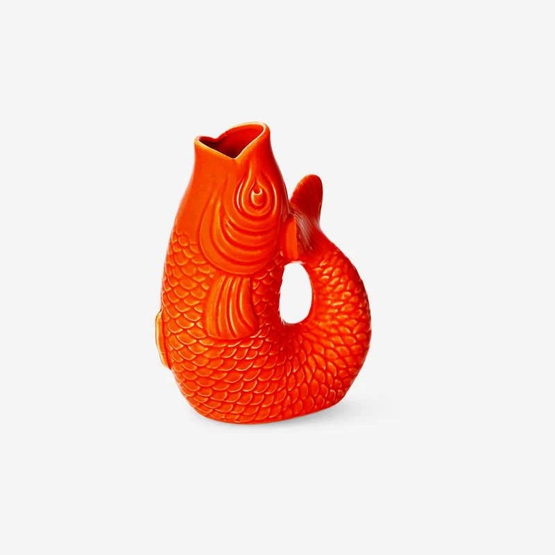 Orange fish vase
