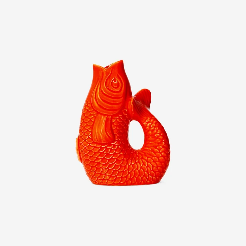 Orange fish vase