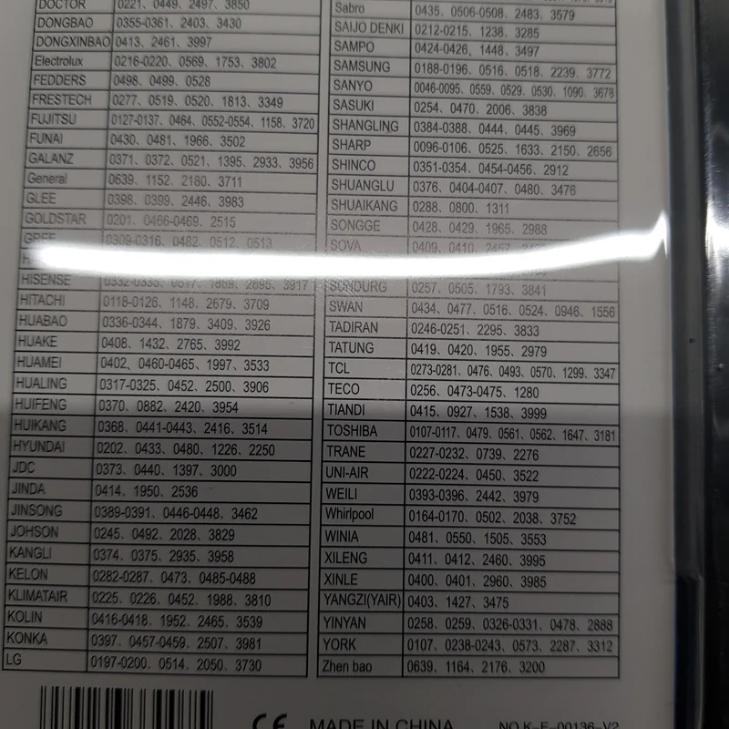 Telecomando per condizionatore a/c universale kt-e03 Skl