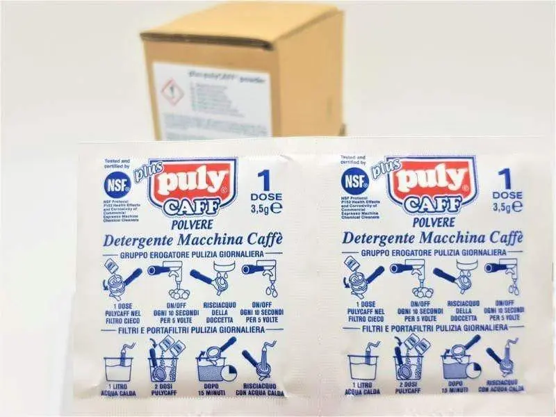 Scatola con 40 bustine "pulycaff" detergente gruppo e filtri monodose 3.5g Lelit