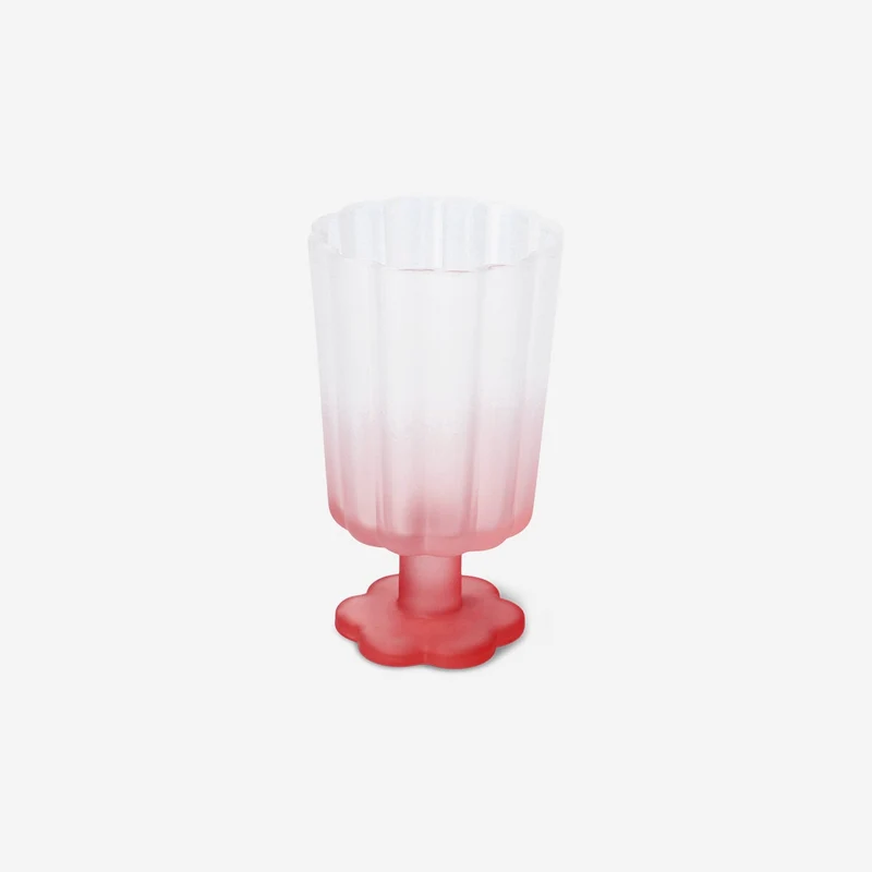 Wine glass with frosted pink finish - 300 ml