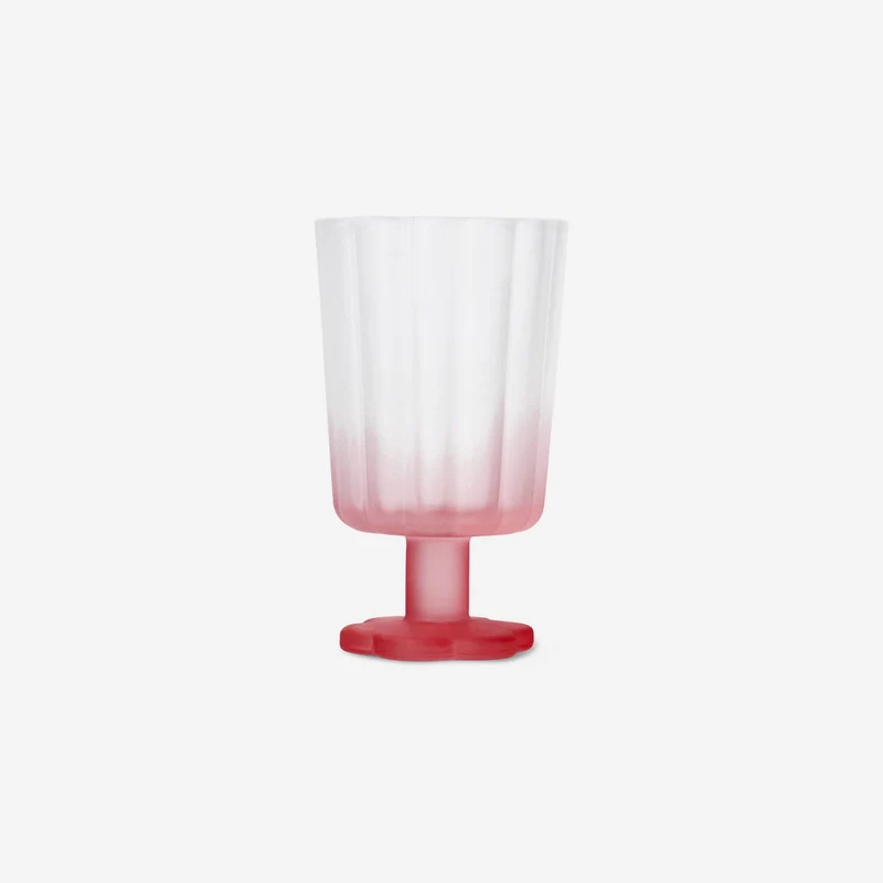Wine glass with frosted pink finish - 300 ml