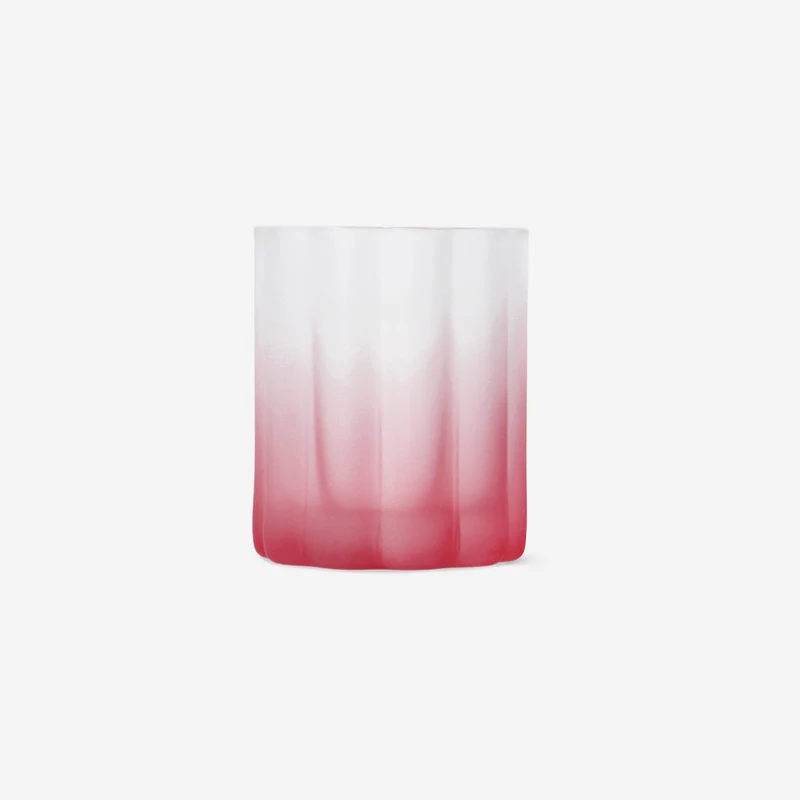 Drinking glass with frosted pink finish - 250 ml