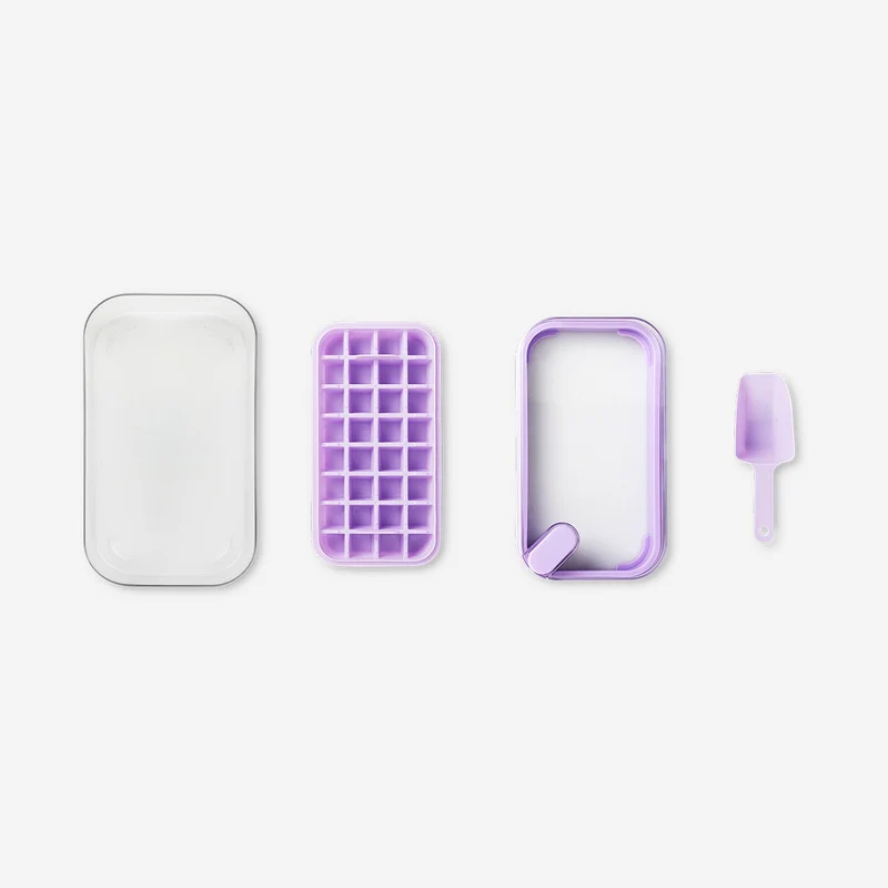 Ice cube tray with storage box