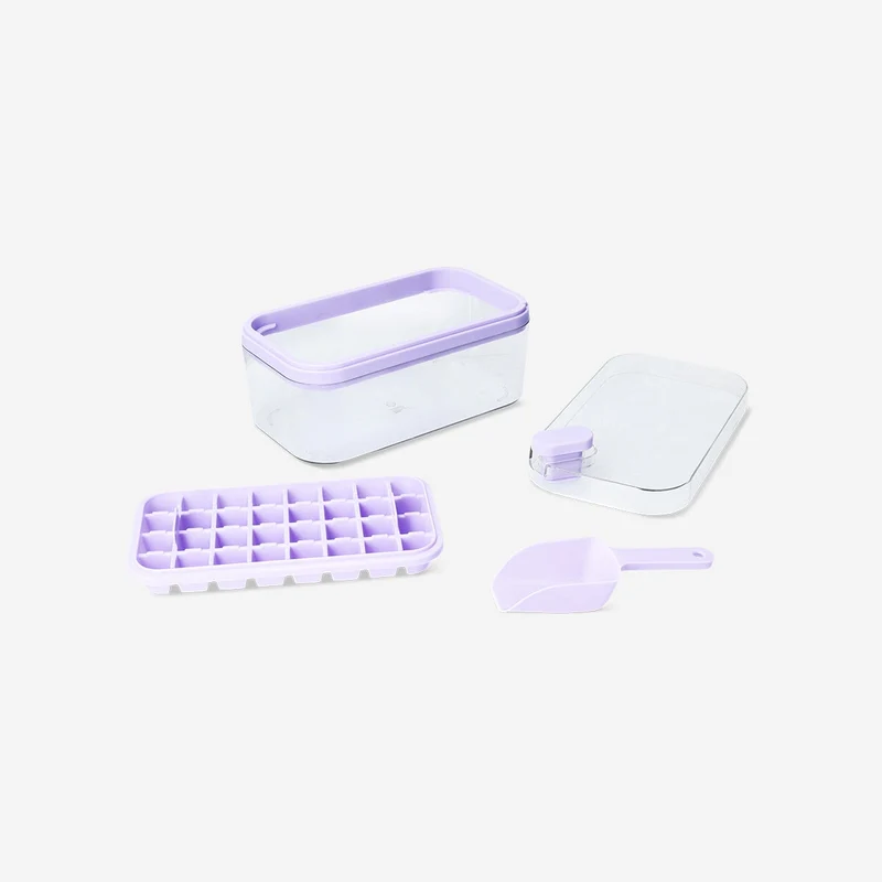 Ice cube tray with storage box