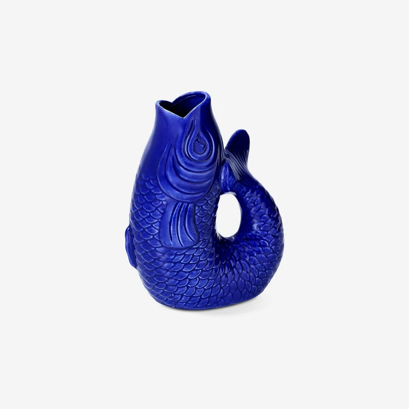 Blue fish vase