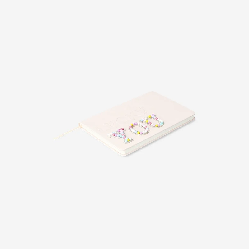 A5 Notebook with pom poms