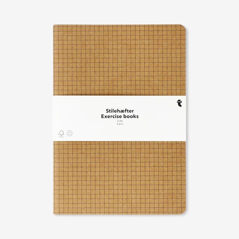 A5 grid exercise books - 3 pcs
