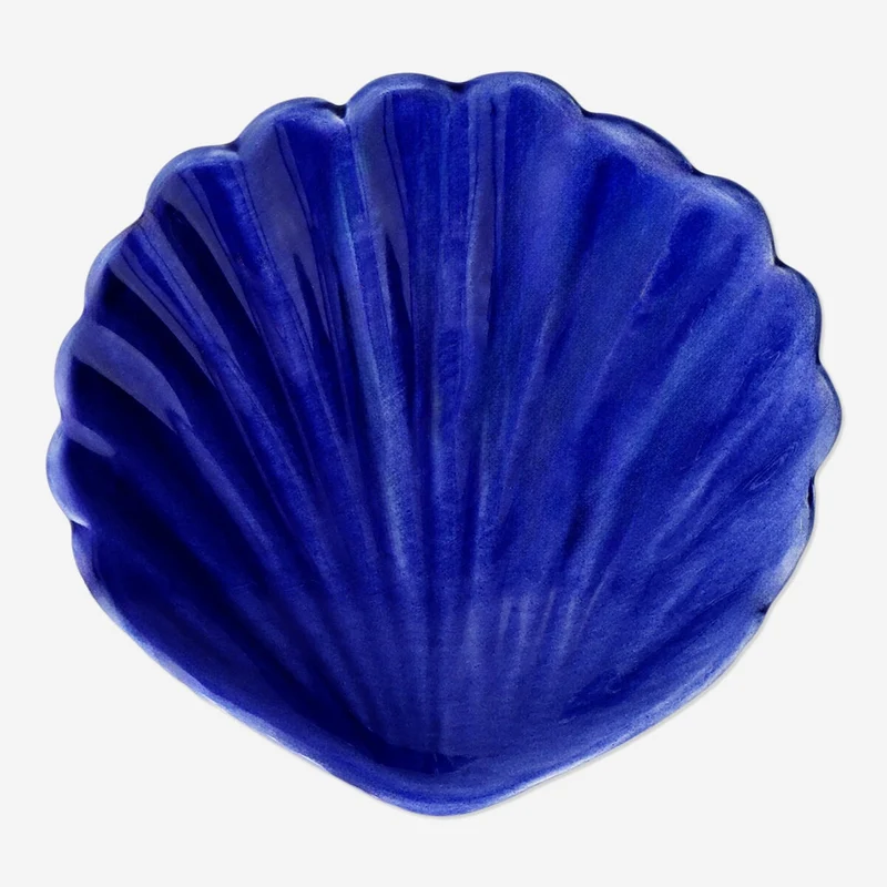 Blue shell soap dish
