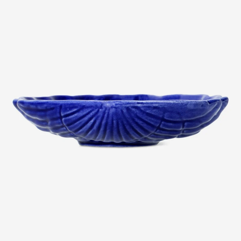 Blue shell soap dish