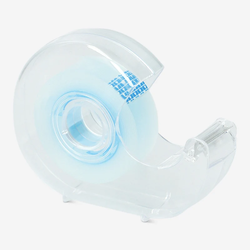 Clear tape dispenser with tape roll